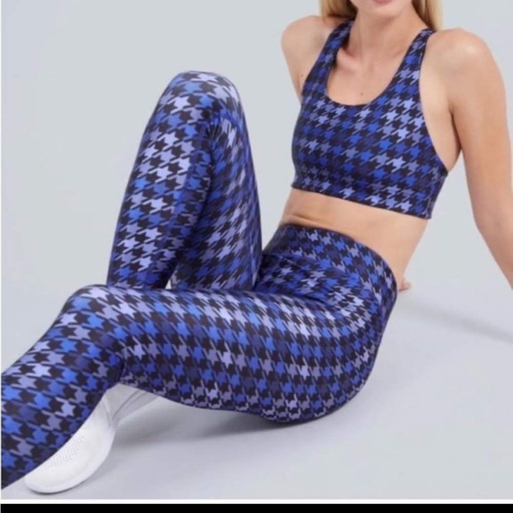 Terez Houndstooth Leggings and Sports Bra Set